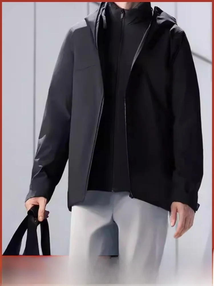 

Мужская уличная подкладка на мягкой подкладке ell Jaet, дышащая, сохраняющая тепло, с капюшоном, легкая, осенне-зимняя, модная, повседневная