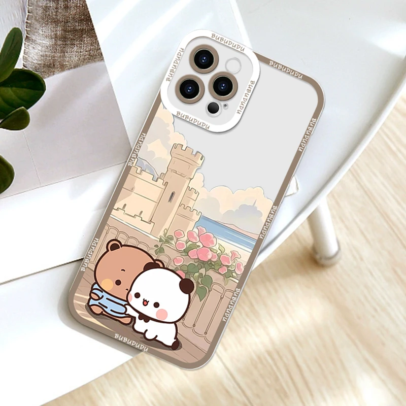 Carino BUBU DUDU Coppia Trasparente Cassa Del Telefono per Samsung Galaxy A55 A54 A53 A52 A73 A16 A36 A14 A13 5G Amanti Della Copertura Morbida Accoppiato Fundas