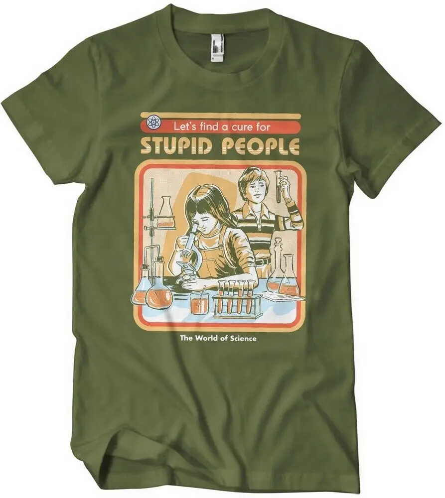 Steven Rhodes Cure For Stupid People Olive T Shirt