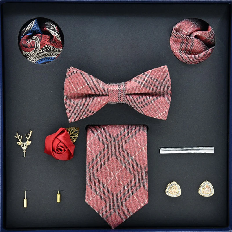 Necktie Bowtie Set High-grade Men's Formal Business Valentine's Day Father's  Gifts Trendy 2022 New (8-piece Gift Box Set)