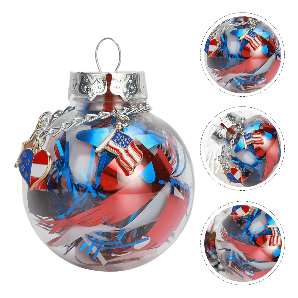 

Independence Day Decorative Hanging Ball Plastic Pendant Party Hanging Ornament American National Day Festival Props