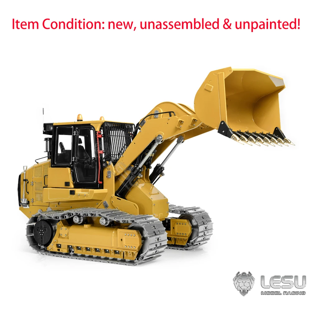 1/14 Scale LESU 973K RC Hydraulic Loader Metal Tracked Remote Control Car Light Sound Unassembled Kits DIY RC Toys Model