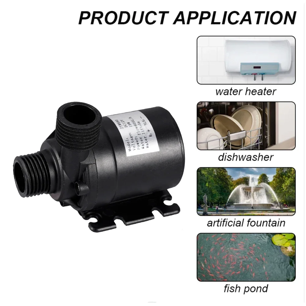 50W 800l/h Brushless Solar Water Pump Monocrystalline Silicon Low Noise Continuous Work Pond Pump Camping Travel Kit Tool