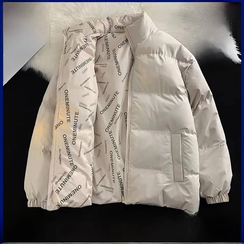Double-Sided Wear Thiened down Jaet for Men And Women Couple Sle Winter Warm Cotton Coat Sli And Haome