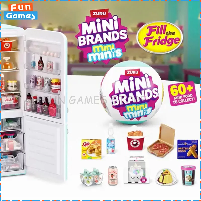 

In Stock ZURU Blind Box Mini Fridge Ball Mystery Box Anime Figures Diy Room Decoration Children Custom Toys Birthday Gift