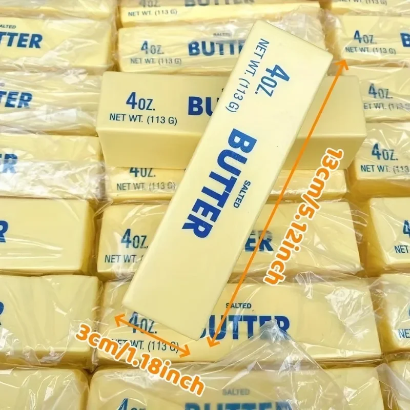 1 Stück Squishy Butterstift: Weich, Gelb, 4 Unzen. Spielzeug mit cremigem Duft – perfekt zum Spielen und Sinnesspaß