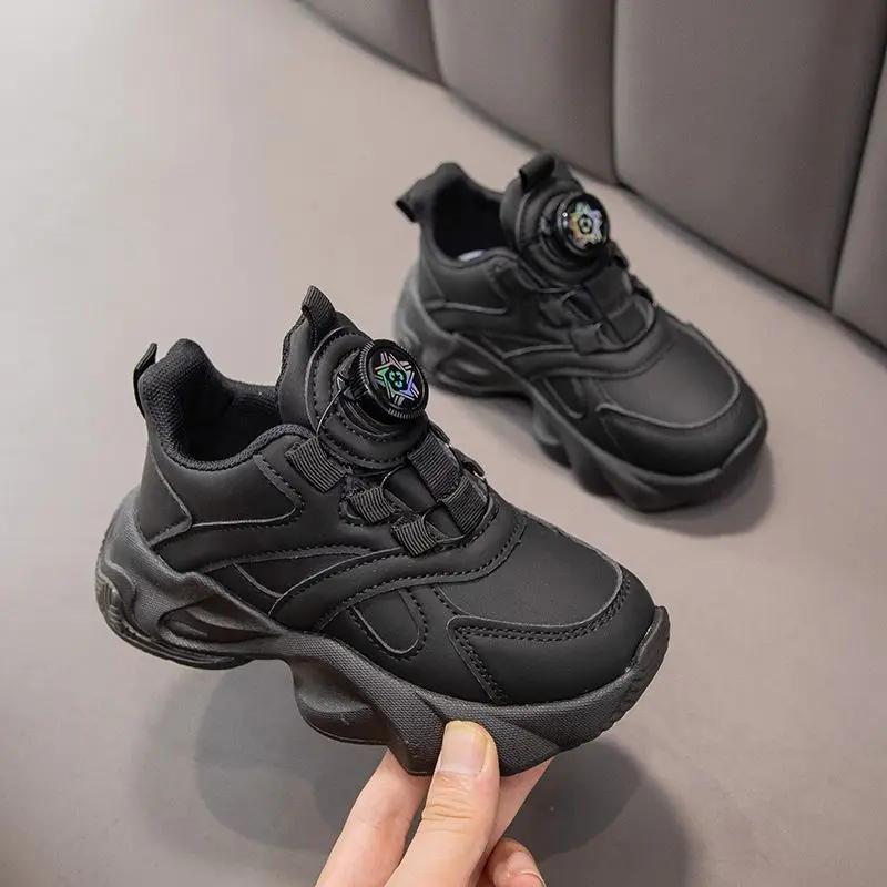 

Kids Sneakers 2026 Autumn Winter Breathable Running Shoes Black Sport Shoes for Boys Girls School Performance Trendy Dad Style