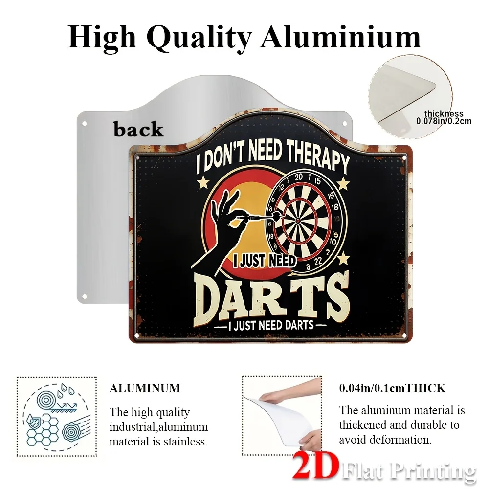 1pc, 2D Flat, Signs Metal Sheet Painting 