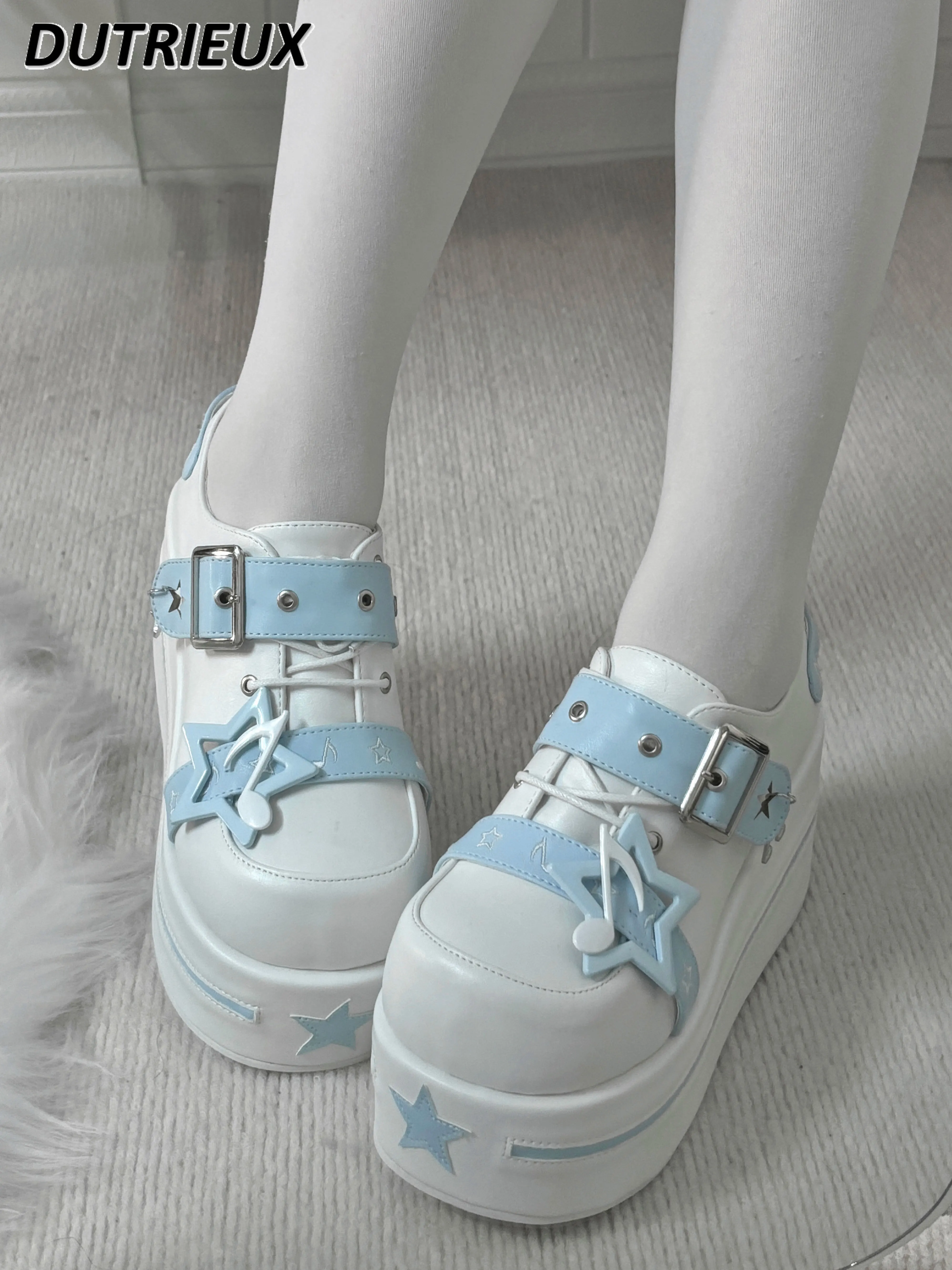 

Lolita Style Original Subculture Round Head Japanese Platform Shoes Punk Sweet Cute Casual Pumps for Lady Spring Autumn