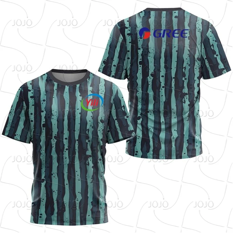 

2025 Breathable Badminton Tennis BMX Motorcycle Riding T-shirt Men's Fashion Sportswear Top Short Sleeve Outdoor Jersey