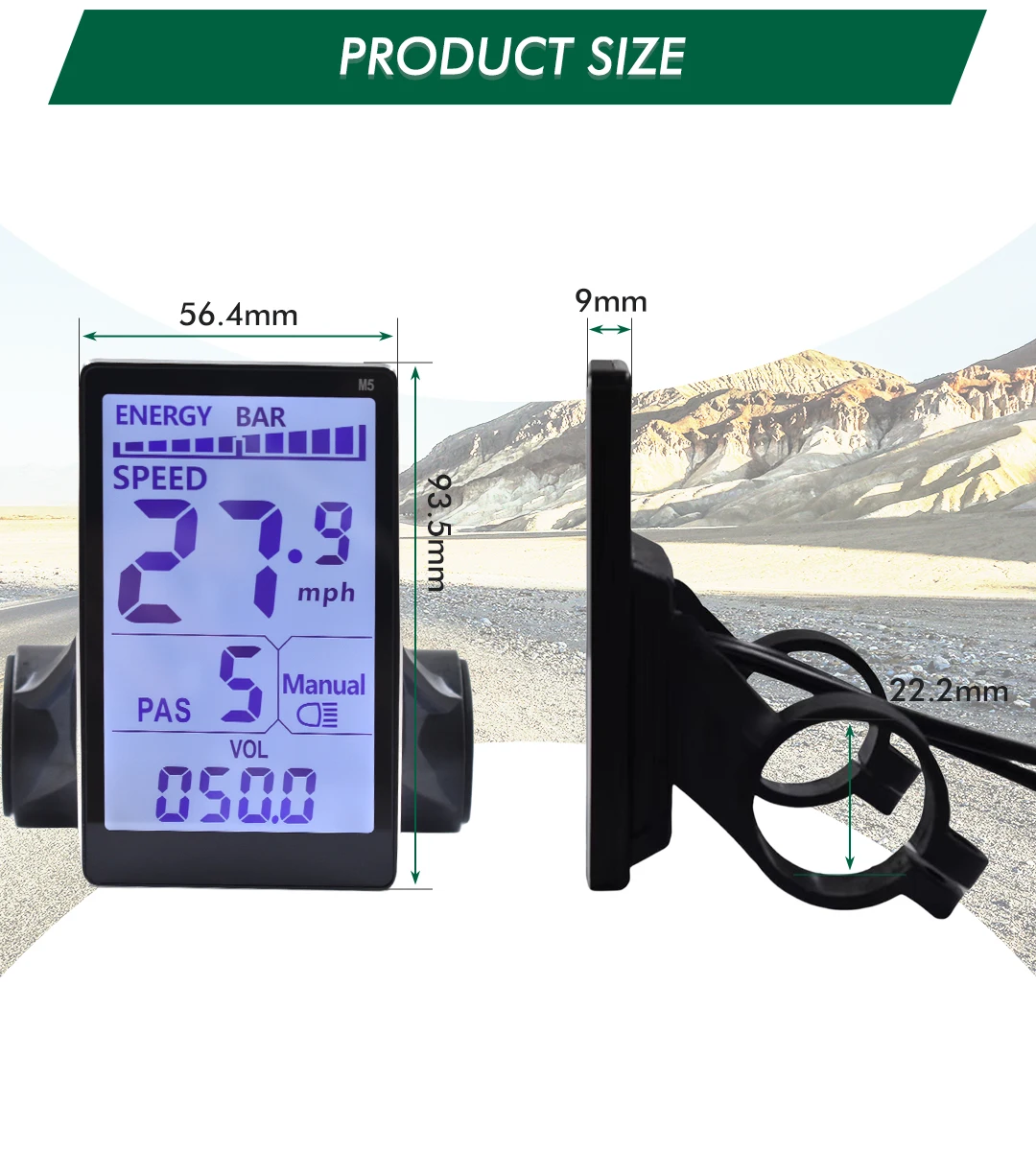 UART2 M5 N2 24V 36V 48V Elektrische Fahrrad Wired Tacho Display E Roller LCD Panel Mit USB UART Für Berg Elektrische Fahrrad – Detail 8