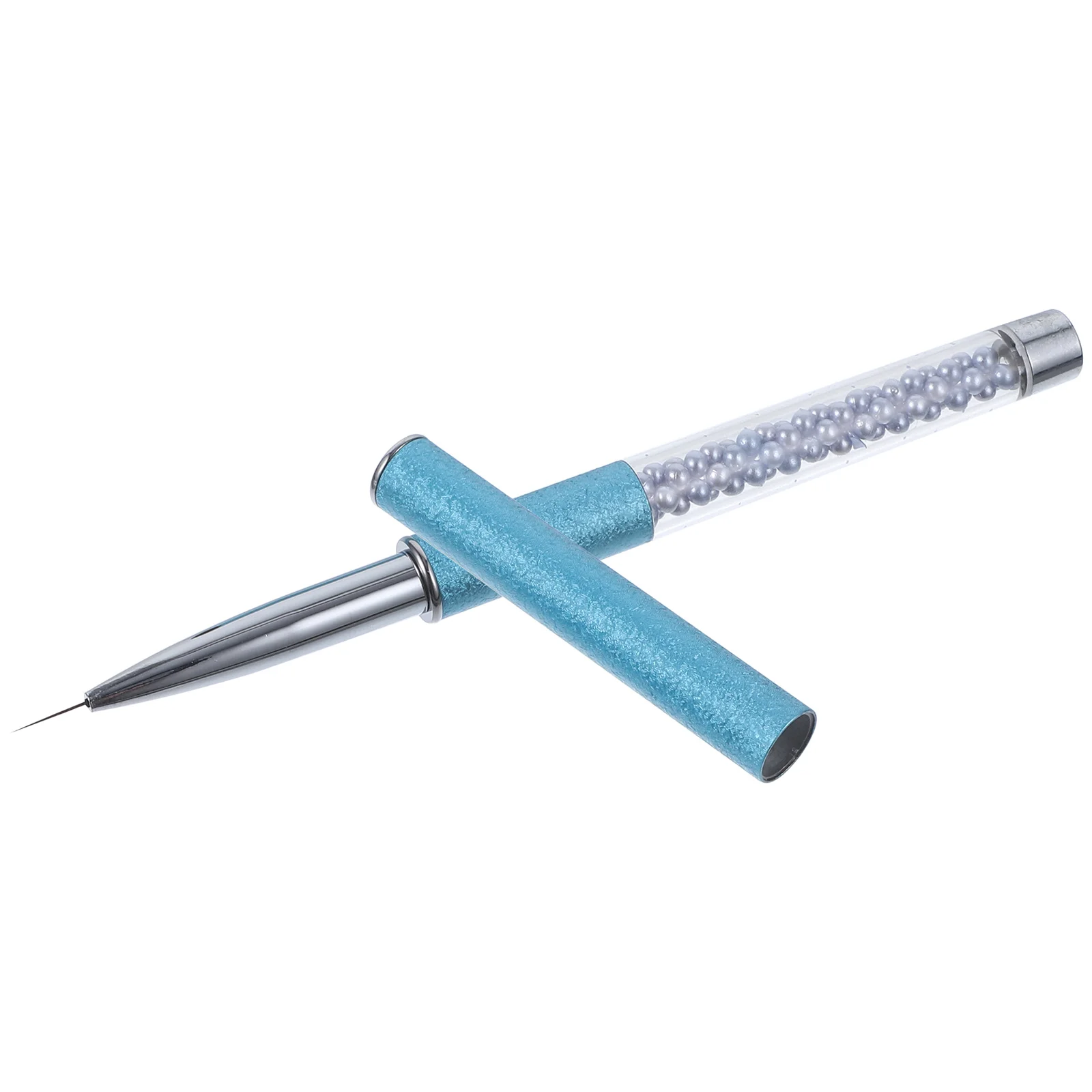 

1pc Nail Art Pen Professional Manicure Brush Fine Line Drawing Salon Home Use Blue Durable Handle No Hair Loss Nail Art Tool