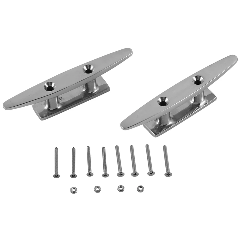 Boat Cleat Open Base Boat Cleat, Dock Cleat All 316 Stainless Steel Boat Mooring Accessories, Include Installation Accessories S