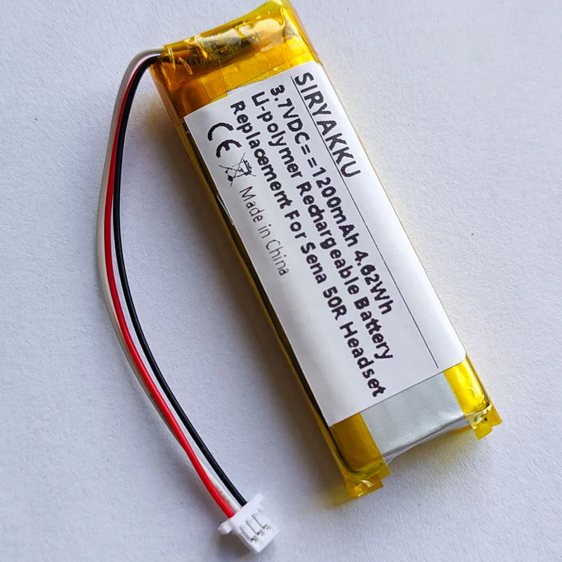 3.7V 1200mAh bateria zastępcza litowo-polimerowy do baterii zestaw słuchawkowy dla aktywnych Sen 50R