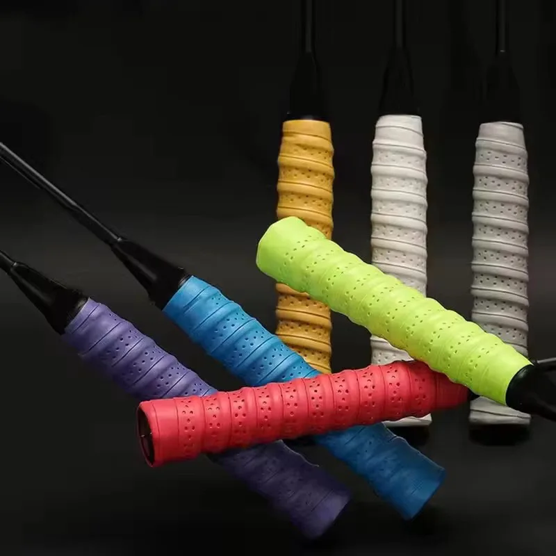 

1/5pcs Racket Grip Tennis Handle Leather Wrap Premium Perforated Anti-Slip Tennis Overgrip For Rackets Non-Slip For Badminton
