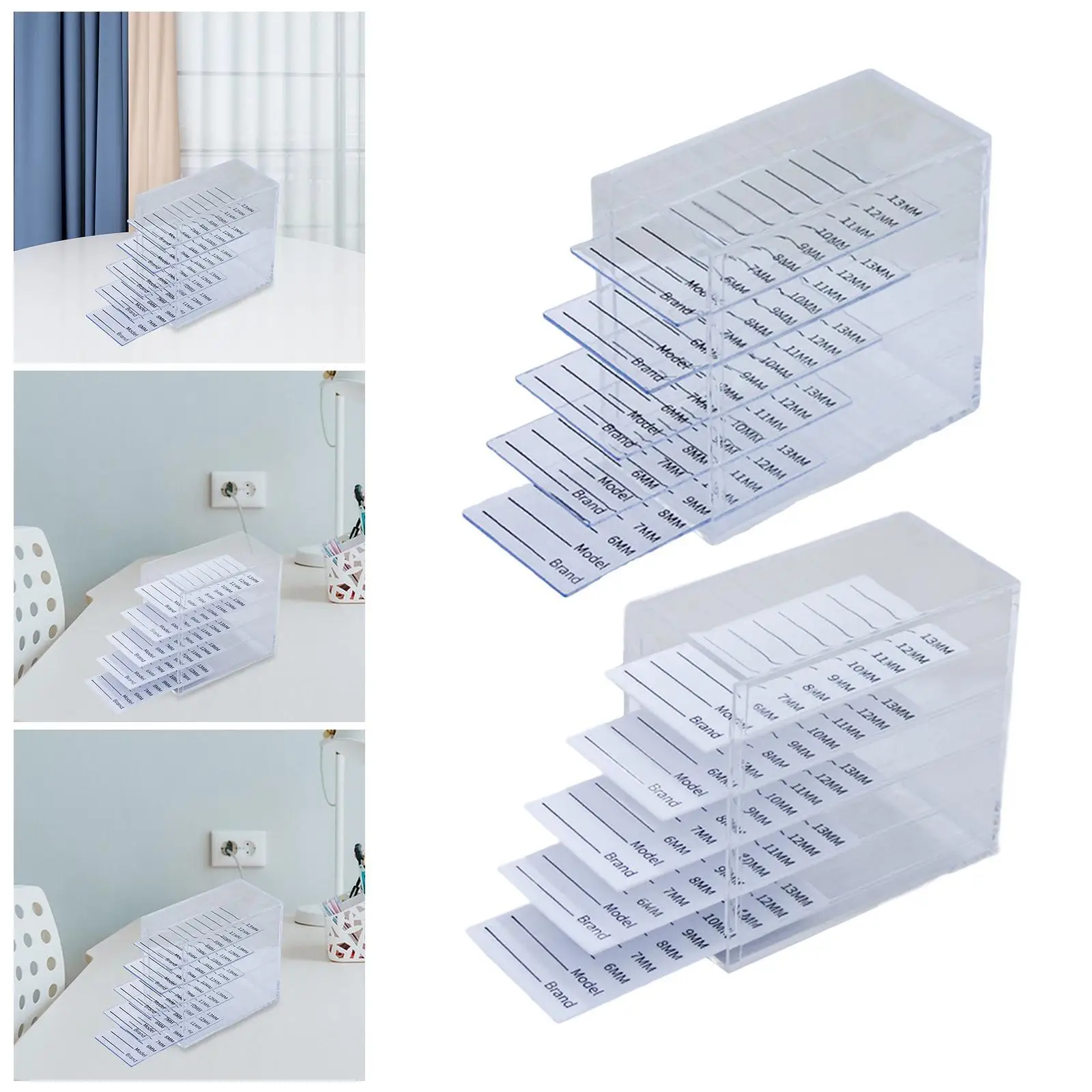 5 Layers Eyelash Extensions Storage Box Shatterproof Sturdy Professional Dustproof Eyelashes Pallet Holder for Makeup Cosmetic