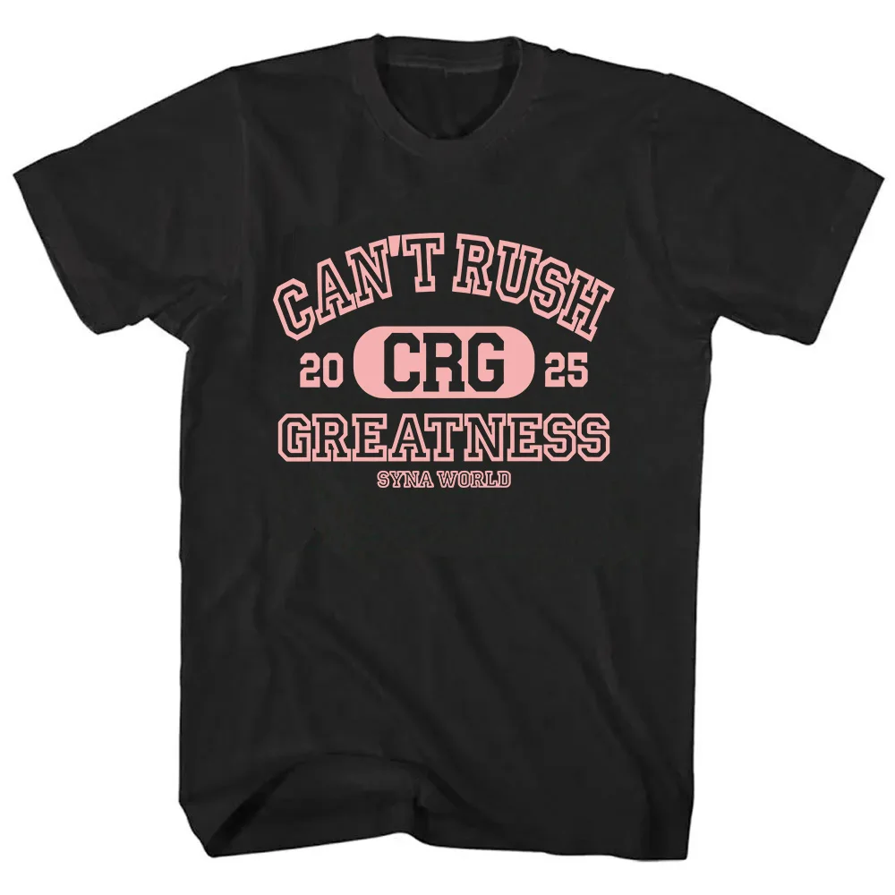 CAN'T RUSH GREATNESS CRG 2025 Tshirts Central Cee Rapper Printing T-shirt Cotton Summer Short Sleeve Tee-shirt Casual Unisex Tee