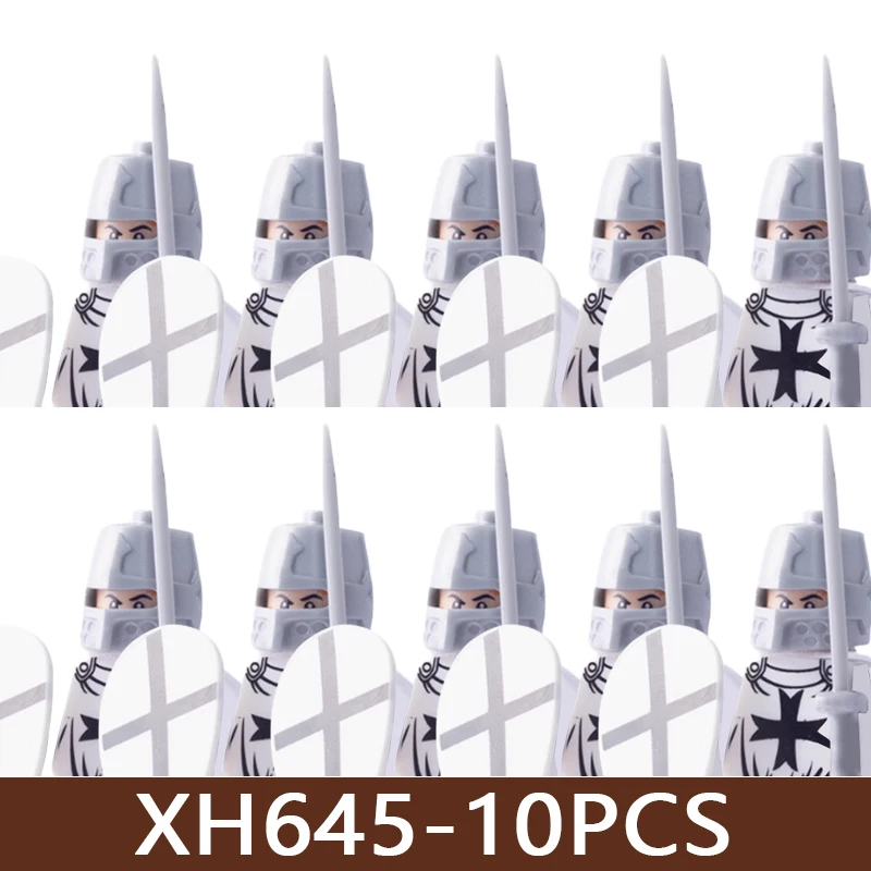 Mittelalterliche Militärfiguren Römischer Soldat Bausteine Burg Ritter Kreuzfahrer Kommandant Wikinger Ägyptischer Krieger Bausteine Spielzeug Geschenke