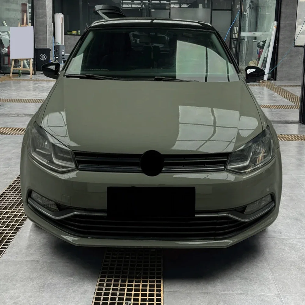 Car Sticker Ultra Gloss Combat Green Wrapping Vinyl Film PET Sticker Bubble Free Auto Decals Car Accessories Exterior Decoration