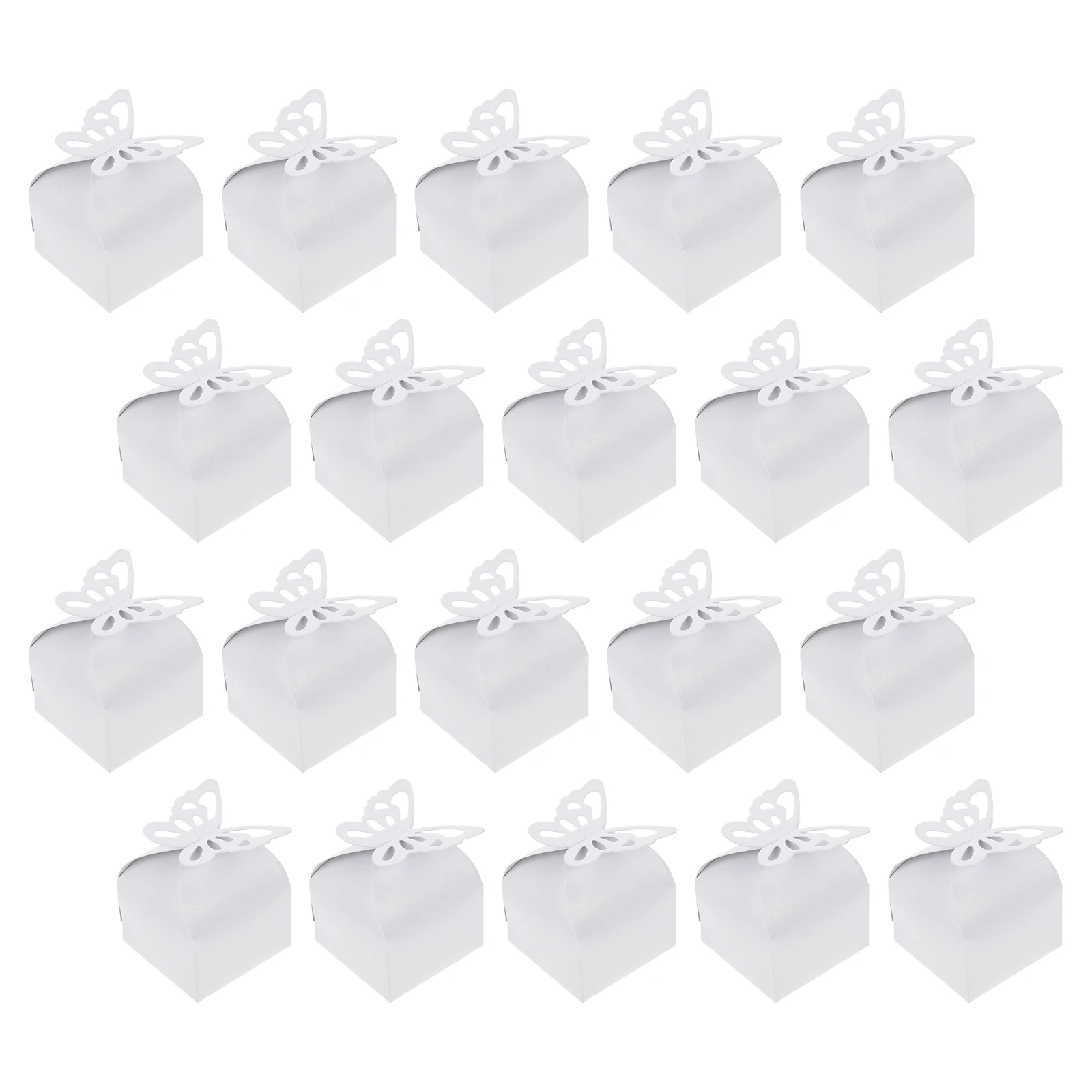 

50pcs Wedding Candy Box Hollow Butterflies Safe Reliable Small Gift Fruit Biscuit Packing Boxes Christmas Party Favor Packaging