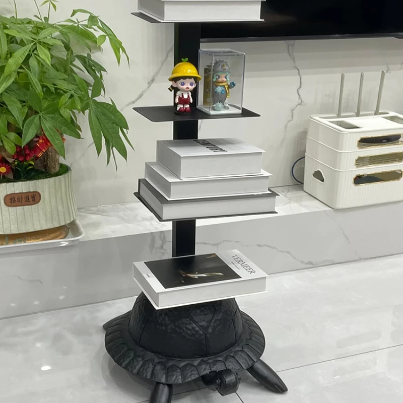 

Nordic Tortoise Bookshelf Living Room Bedroom Study Animal Tortoise Decorative Bookcase Simple Small Bookcase Side Cabinet