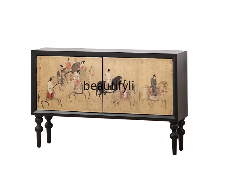 

Шкаф-ведро в ретро стиле, роскошный шкафчик, домашний диван в китайском стиле, боковой шкаф для хранения веранды, обеденного шкафа