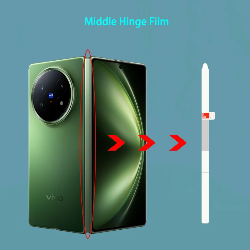 المفصلي الأوسط واقية هيدروجيل الجانب فيلم ل vivo X Fold5 XFold أضعاف 5 XFold5 حامي الحدود ملصق