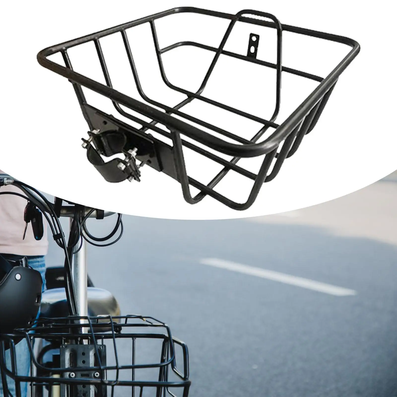 

Front Bicycle Basket Front Bike Basket Carrier Sturdy with Screws Cycling