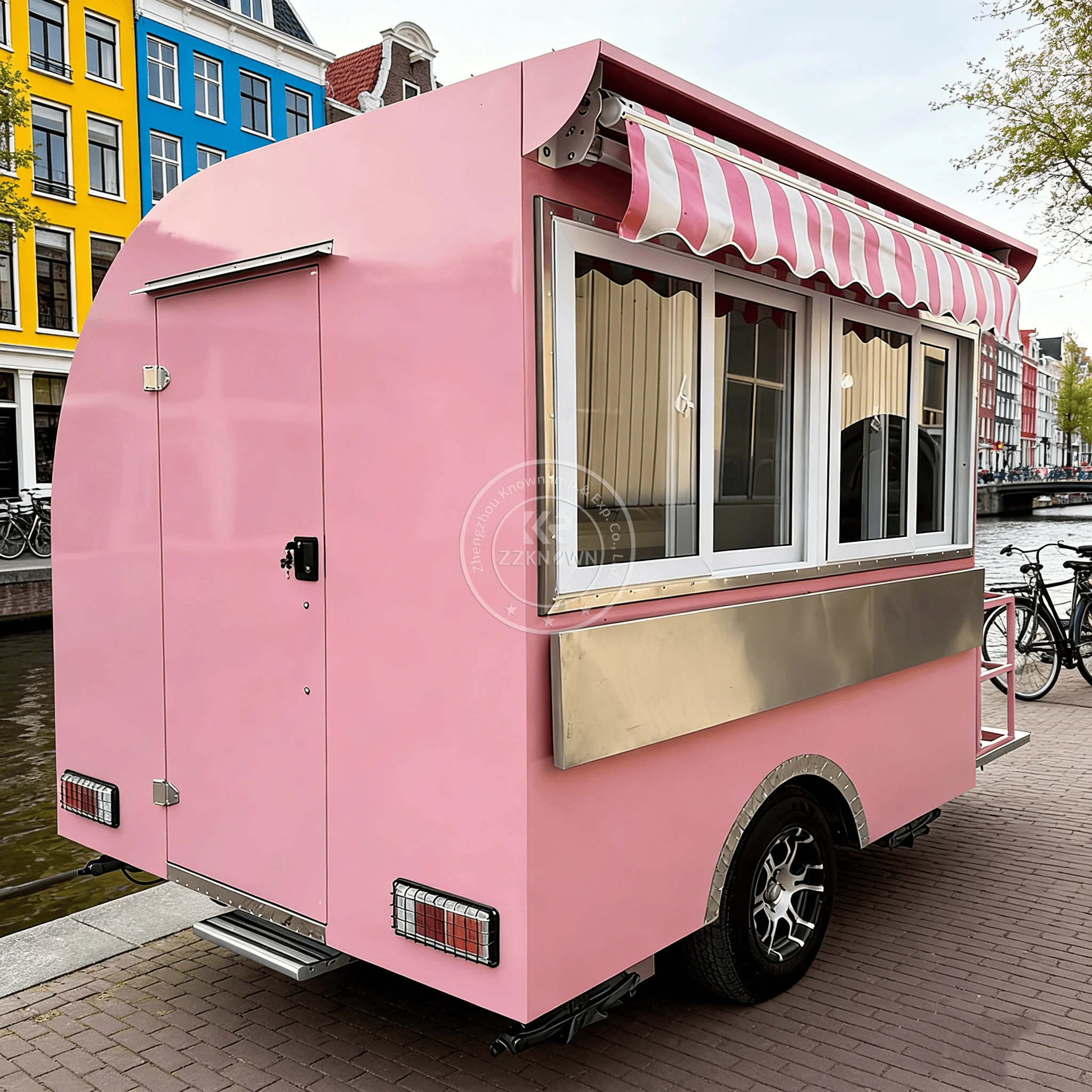 

Mobile Food Cart Trailer Hot Dog Catering Truck for Sale Europe Street Kitchen Vending Van with Cooking Equipment