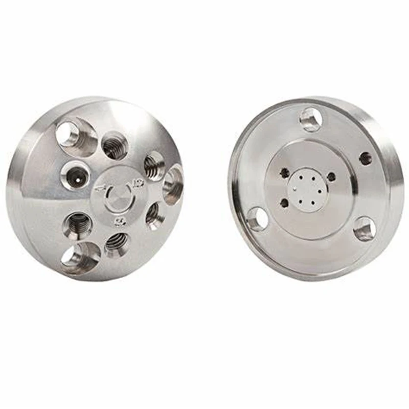 CNC machined stainless steel, aluminum alloy, corrosion-resistant material, multi-interface precision disc connector