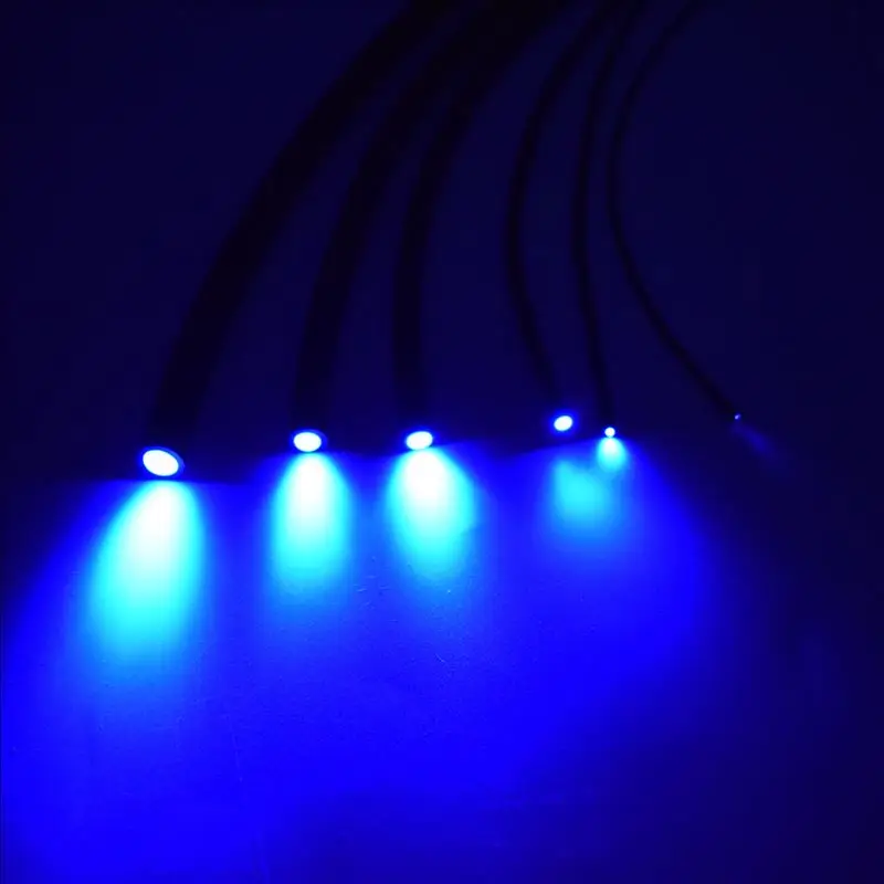 1~100mX Black Cover PMMA End Glow Plastic Optic Fiber Cable Inner 1mm ~ 10mm Diameter For Decorative Lighting
