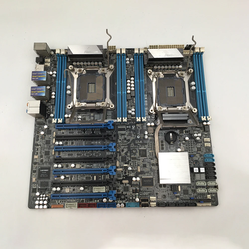 Scheda madre server Z9PE-D8 WS 14*SATA 7*PCI-Ee E5-2696 2680 V2 completamente testata