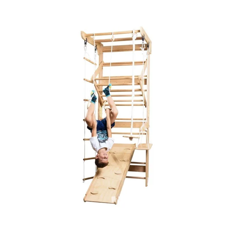 Spot climbing frame Indoor exercise ladder frame Solid wood pull-up fitness equipment frame with swing combination