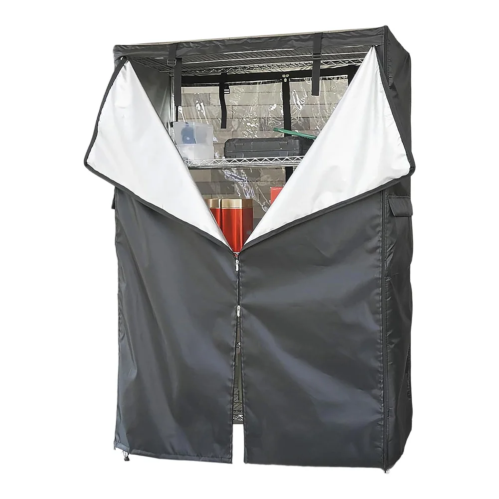 420D Oxford Fabric Storage Rack Cover Waterproof Dustproof Outdoor Protective Cover With Zipper Multiple Size Choices