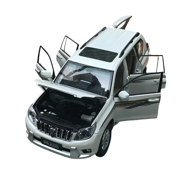 Toyota PRADO Overbearing SUV modelo de coche de aleación 1:18 Original, colección de juguetes para niños, adornos decorativos para regalos para niños