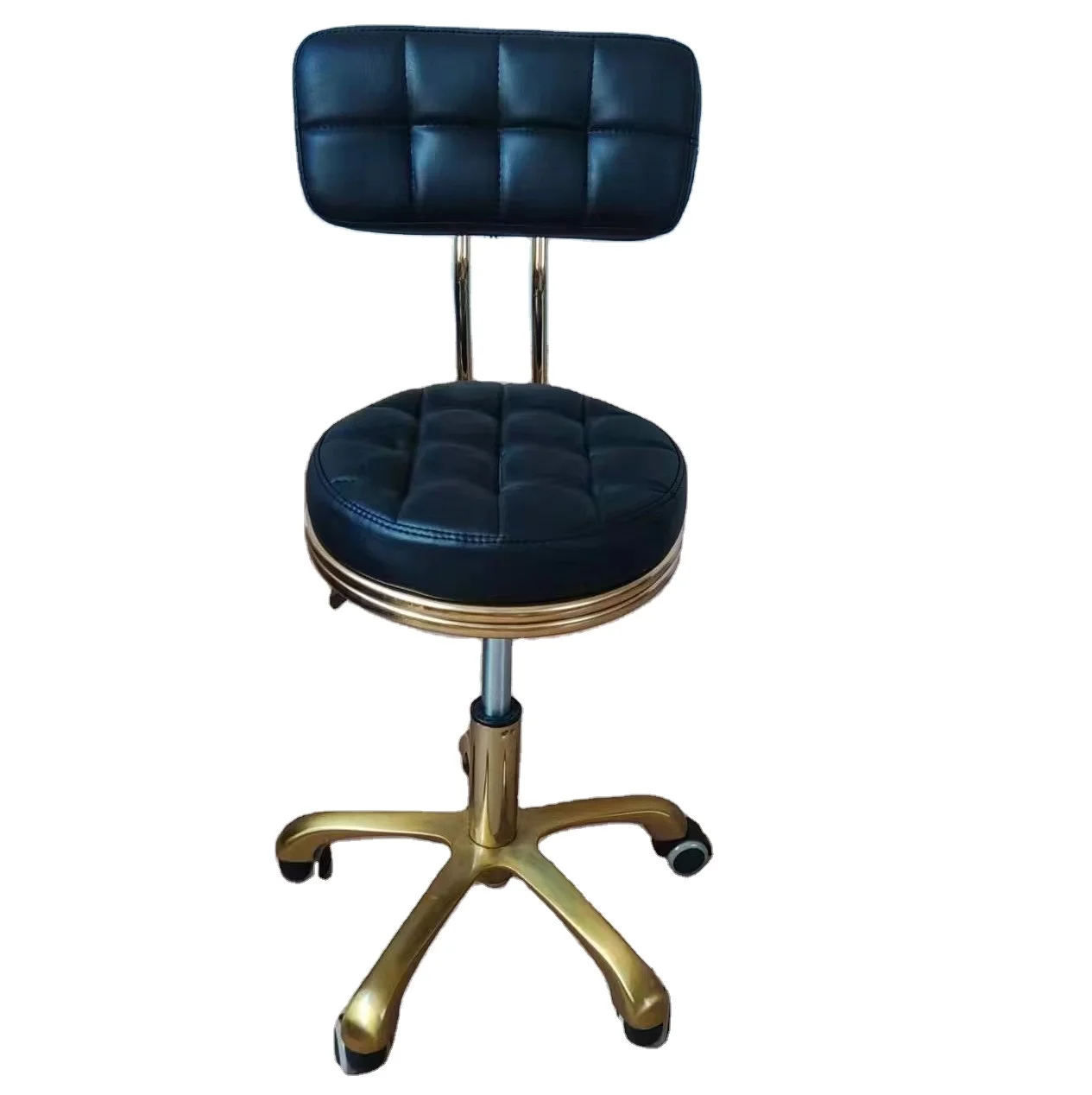 Foshan Factory Hot Sale Beautys Salon Green Modern Adjustable Pedicure Stool With Wheels