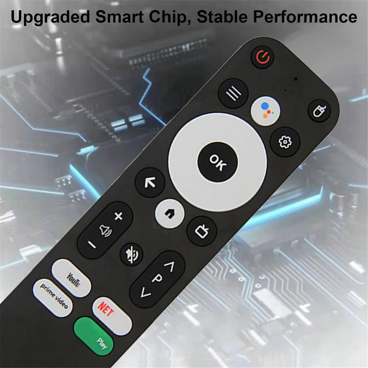 A97TReplace Remote Control Suara untuk MECOOL KM2 KM2 PLUS ONN Android 4K UHD TV Box Bluetooth Suara Remote Hitam