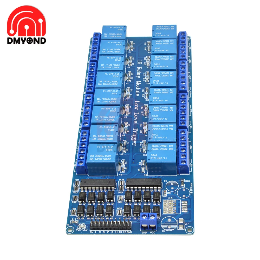 DC 5V 16 Channel Relay Module For arduino ARM PIC AVR DSP Electronic Relay optocoupler LM2576 Interface Power Relays