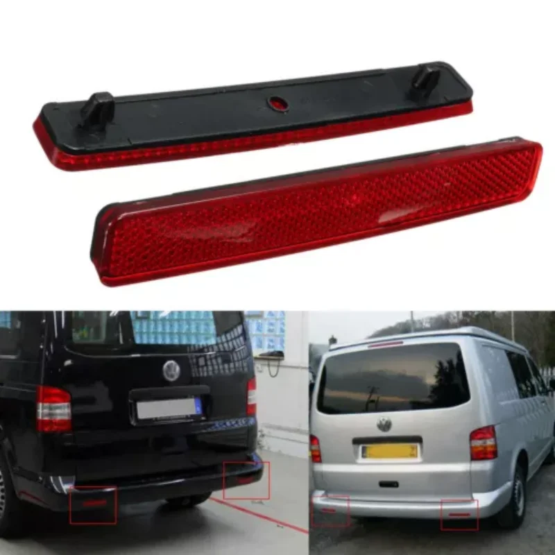 Car Rear Bumper Reflector Warning Reflective Cover For VW Transporter/Caravelle T5 2003-2011 7E0945105 7E0945106 