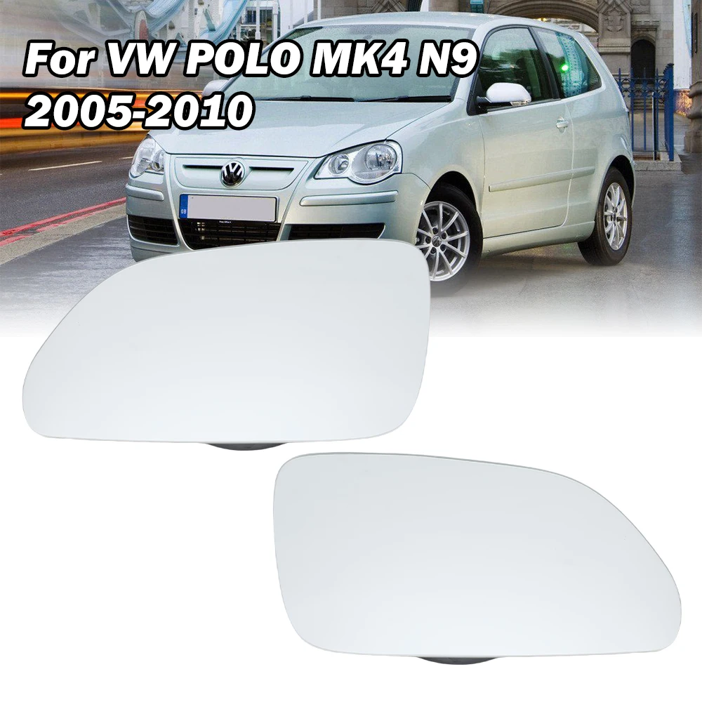 Door Rearview Mirror Glass Lens For VW POLO MK4 9N 2005 2006 2006 2007-2009 With Heated Side Mirror Glass Lens Cars Accessories