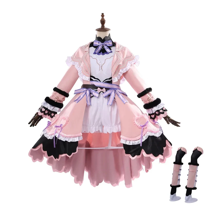 

354552.Eyjafjalla Witch Dress Cosplay Costume Wig Game Arknights Adele Nauman Christmas Halloween Party Clothing1【【