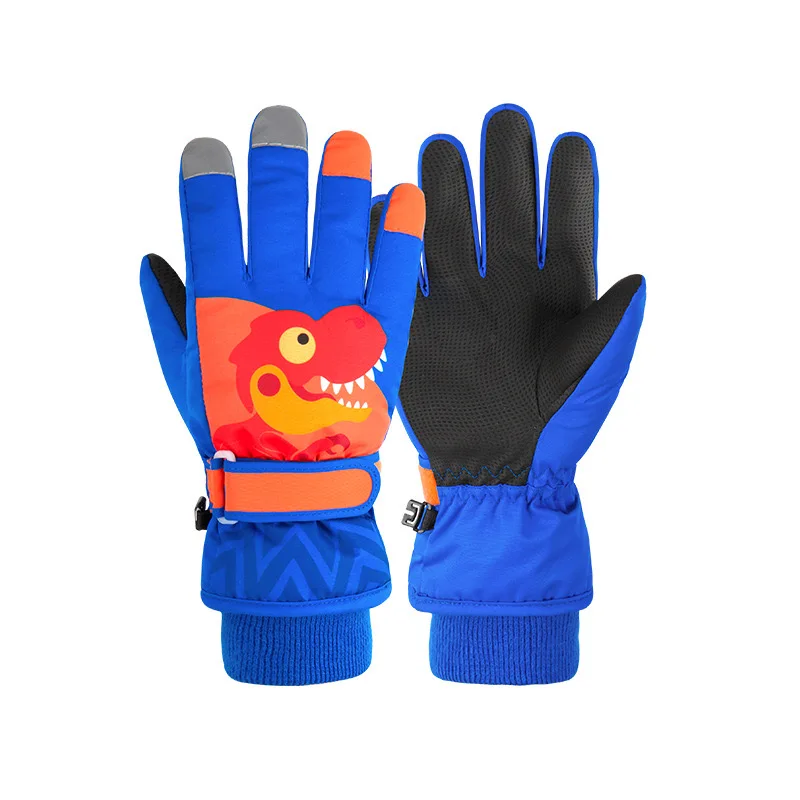 Thicken Baby Winter Gloves Coral Fleece Waterproof Child Ski Gloves Snowboard Outdoor Sports Kids Snow Mittens for Girls Boys