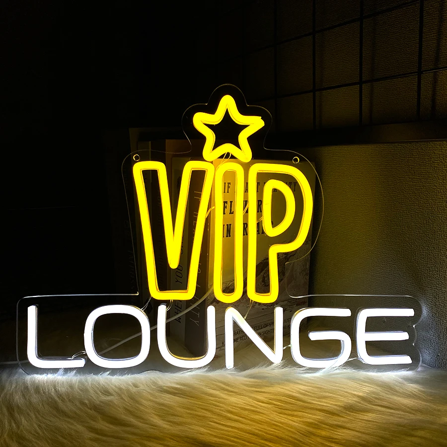 

Vip Lounge Neon Sign, Color Led Letter Lamp Usb Powered Light, Used For Art Decor In Bars, Hotels, Vip Rooms And Senior Clubs.