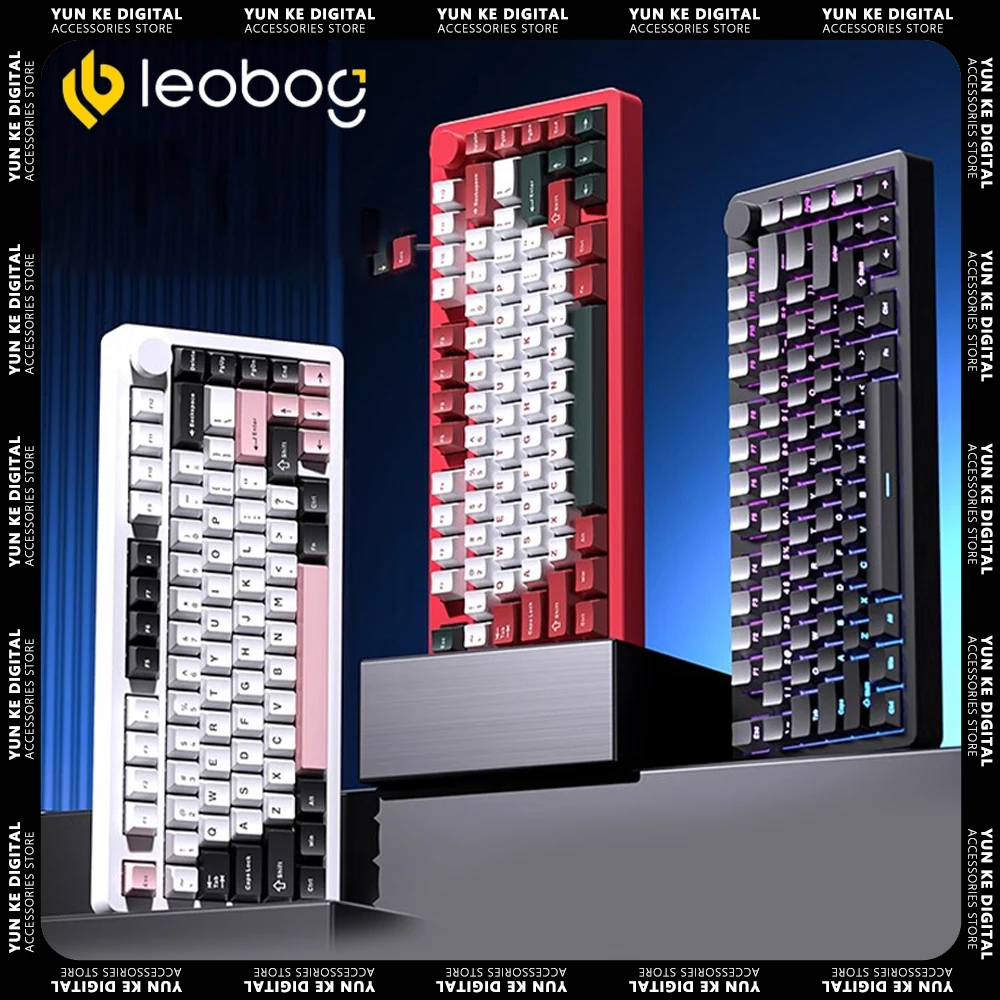 Leobog Hi8SE Mechanical Keyboard Aluminium Alloy 3 Mode Gamer Keyboard Customize Hot Swap Gasket Gaming Accessories Office Gifts