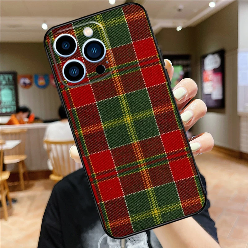 Clan Stewart Dress Tartan Plaid Pattern Case For iPhone 15 13 12 11 14 Pro Max Mini X XR XS Max SE 2020 2022 7 8 15 Plus Cover