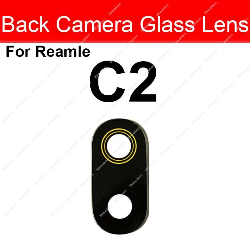 Back Camera Glass Lens For Realme C1 C2 C3 C11 C12 C15 C17 C20 C21 C21Y C25 C25S C25Y Rear Camera Lens Glass with Sticker Parts