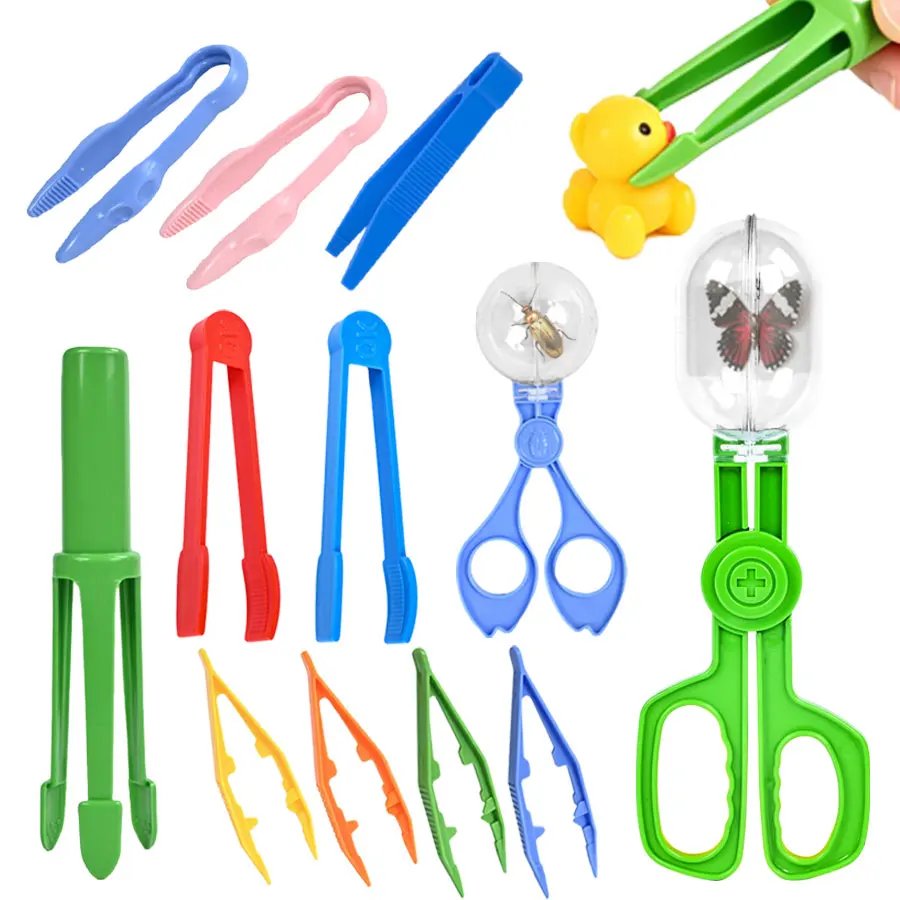 Children'S Insect Catching Set, Colored Plastic Insect Scissors Clip, Scientific Observation, Outdoor Nature Exploration Toy