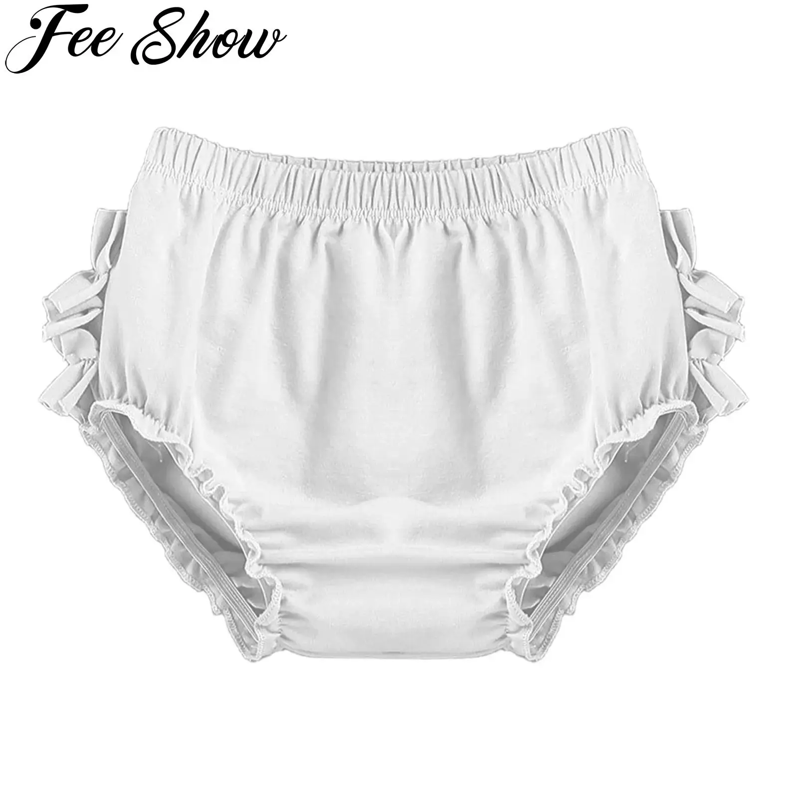

Baby Girls Sweet Bloomers Underwear Elastic Waistband Multi-layer Ruffled Diaper Cover Shorts Toddler Kids Clothes Daily Wear
