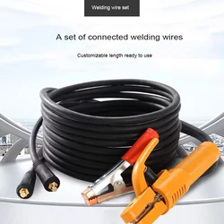 Welding Machine Electrode Holder 5M Cable + Earth Clamp 3M Cable Groud Welding Earth Clamp Clip Set