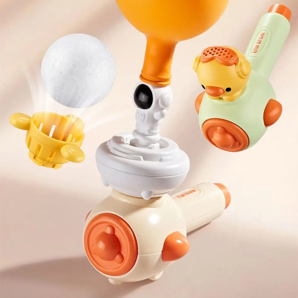 Cartoon Breathing Exerciser Toys Funny Floating Blow Pipe Balls Balloon Launcher Toy with Whistle Toy Plastic Educational Toys